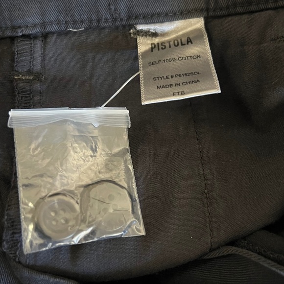 Pistola Kellin High Rise Pleated Cotton Ankle Trouser in Fade to Black Size 27 - Picture 9 of 10